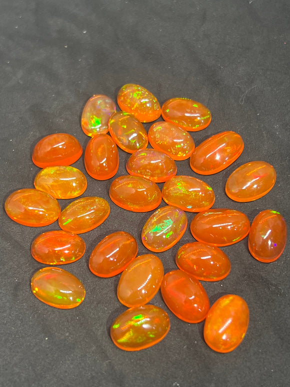 Opal Cabochon 8X12mm Size • pack of 1 Pcs AAA Quality • Natural Opal Orange color Treated Color • Ethiopian Opal  Cabochon