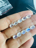 6X8MM Moonstone Faceted Oval, AAA Quality Moonstone Faceted - Pack of 4 Piece, Oval shape loose cut stone.