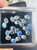 5X7MM Moonstone Faceted Oval, AAA Quality Moonstone Faceted - Pack of 5 Piece, Oval shape loose cut stone.