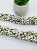 Shiva Shell Round Coin Beads - 6 / 8 /10/12 mm Size • AAA Quality• Length 40 cm • Natural Single Shiva Shell • One Sided Shiva Shell Beads