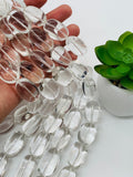 Crystal Nugget Beads • 16-18x 25-28 mm Size • Length 40 cm • 100% Natural Clear Crystal Beads • AAA Quality • Big Size Crystal