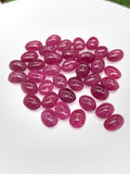 Natural Ruby Cabochon • 3x5 mm Size -Pack of 6 Pieces • AAA Quality •  Origin Tanzania • Ruby Oval Cabs- Natural Ruby Stones