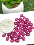 Natural Ruby Cabochon • 3x5 mm Size -Pack of 6 Pieces • AAA Quality •  Origin Tanzania • Ruby Oval Cabs- Natural Ruby Stones