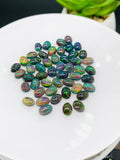 Black Opal Cabochon • 5x7 mm Size • pack of 5 Pcs • Code B1- AAAA Quality • Natural Opal Dye Color • Ethiopian Opal Cabochon