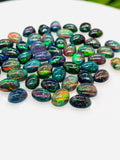 Black Opal Cabochon • 5x7 mm Size • pack of 5 Pcs • Code B1- AAAA Quality • Natural Opal Dye Color • Ethiopian Opal  Cabochon