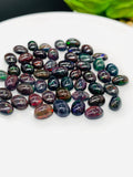 Black Opal Cabochon • 5x7 mm Size • pack of 4 Pcs • Code B3- AAA Quality • Natural Opal Dark Blue Treated Color • Ethiopian Opal Cabochon