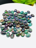 Black Opal Cabochon • 5x7 mm Size • pack of 4 Pcs • Code B5- AAA Quality • Natural Opal Dark Green Treated Color • Ethiopian Opal Cabochon