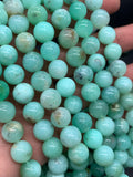 Chrysoprase Round Beads • 10 mm Size • Code #01 • AAAA quality • Length 40 Cm • Natural Chrysoprase beads • Origin Australia