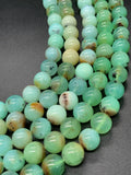 Chrysoprase Round Beads • 10 mm Size • Code #02 • AAA quality • Length 40 Cm • Natural Chrysoprase beads • Origin Australia