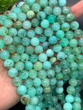 Chrysoprase Round Beads • 10 mm Size • Code #03 • AAAA quality • Nice Green Color • Natural Chrysoprase beads • Origin Australia