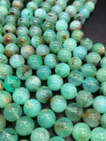 Chrysoprase Round Beads • 10 mm Size • Code #03 • AAAA quality • Nice Green Color • Natural Chrysoprase beads • Origin Australia