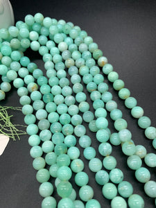 Chrysoprase Round Beads • 8 mm Size • Code #06 •  AA quality • Length 40 Cm • Natural Chrysoprase beads • Origin Australia