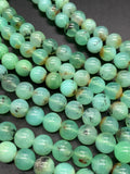 Chrysoprase Round Beads • 8 mm Size • Code #08 • AAA quality • Green Color • Length 40 Cm • Natural Chrysoprase beads • Origin Australia