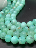 Chrysoprase Round Beads • 11- 11.50 mm Size • Code #10 •  AAAA quality • Length 40 Cm • Natural Chrysoprase beads • Origin Australia