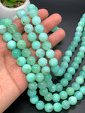 Chrysoprase Round Beads • 11- 11.50 mm Size • Code #10 •  AAAA quality • Length 40 Cm • Natural Chrysoprase beads • Origin Australia