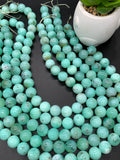 Chrysoprase Round Beads • 12 mm Size • Code #12 • AAA quality • Length 40 Cm • Natural Chrysoprase beads • Origin Australia