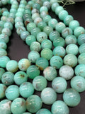 Chrysoprase Round Beads • 14- 14.50 mm Size • Code #15 •  AAA quality • Length 40 Cm • Natural Chrysoprase beads • Origin Australia