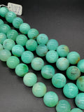 Chrysoprase Round Beads • 15- 17 mm Graduated Size • Code #16 •  AAA quality • Length 40 Cm • Natural Chrysoprase beads • Origin Australia