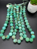 Chrysoprase Round Beads • 15 mm Size • Code #17 • AAA quality • Length 40 Cm • Natural Chrysoprase beads • Origin Australia
