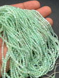 Chrysoprase Round Beads • 3 mm Size • AAA quality • Length 40 Cm • Natural Chrysoprase beads • Origin Australia