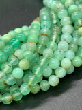 Chrysoprase Round Beads • 5.5 mm Size • AA quality • Length 40 Cm • Natural Chrysoprase beads • Origin Australia