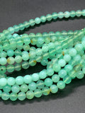 Chrysoprase Round Beads • 5.5 mm Size • AAAA quality • Length 40 Cm • Natural Chrysoprase beads • Origin Australia