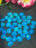 Opal Cabochon 9X11mm Size • pack of 1 Pcs AAA Quality • Natural Opal Blue color Treated Color • Ethiopian Opal Cabochon