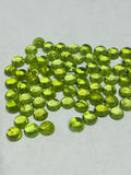 7MM Peridot Round Cabs , pack of 2 Pc. Natural Peridot cabochon, loose gemstone cab.