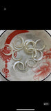 White Mother of Pearl Moon Shape • 20mm Size • AAA Quality • pack of 2 pieces