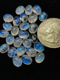 20 Pc Moonstone 5X7 MM Oval Cabs. AAA quality cabochon. loose gemstone. Loose cabochon
