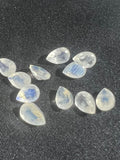 Moonstone Faceted Pear 4X6MM Cabochon AAA Quality Moonstone Faceted Cabochon- Pack of 6 Piece