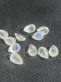 Moonstone Faceted Pear 5X7-8MM Cabochon AAA Quality Moonstone Faceted Cabochon- Pack of 4 Piece