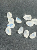 Moonstone Faceted Pear 4X6MM Cabochon AAA Quality Moonstone Faceted Cabochon- Pack of 6 Piece