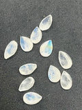 Moonstone Faceted Pear 4X6MM Cabochon AAA Quality Moonstone Faceted Cabochon- Pack of 6 Piece