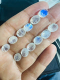 6X8MM Moonstone Faceted Oval, AAA Quality Moonstone Faceted - Pack of 4 Piece, Oval shape loose cut stone.