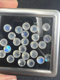 5MM Moonstone Faceted Round, AAA Quality Moonstone Faceted - Pack of 6 Piece, Round shape loose cut stone.
