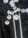 5MM Moonstone Faceted Round, AAA Quality Moonstone Faceted - Pack of 6 Piece, Round shape loose cut stone.