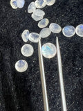 5MM Moonstone Faceted Round, AAA Quality Moonstone Faceted - Pack of 6 Piece, Round shape loose cut stone.