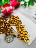Citrine Oval Cabochon 4-5x6 mm size - Pack of 8 Pcs - Brandy Color - AAA Quality - Natural Citrine Cabs