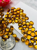 Citrine Oval Cabochon 4-5x6 mm size - Pack of 8 Pcs - Brandy Color - AAA Quality - Natural Citrine Cabs