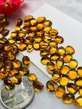 Citrine Oval Cabochon 4-5x6 mm size - Pack of 8 Pcs - Brandy Color - AAA Quality - Natural Citrine Cabs