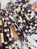 Wampum Quahog Shell Beads • 6mm Size • 40 cm length • AAA Quality • Natural Wampum Shell • Purple Color