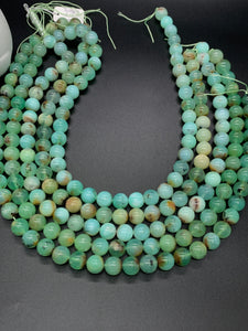 Chrysoprase Round Beads • 10 mm Size • Code #02 •  AAA quality • Length 40 Cm • Natural Chrysoprase beads • Origin Australia