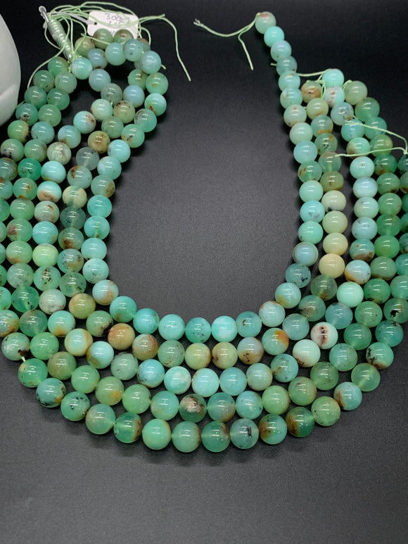 Chrysoprase Round Beads • 10 mm Size • Code #02 •  AAA quality • Length 40 Cm • Natural Chrysoprase beads • Origin Australia