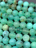 Chrysoprase Round Beads • 10 mm Size • Code #03 • AAAA quality • Nice Green Color • Natural Chrysoprase beads • Origin Australia