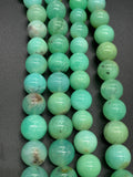 Chrysoprase Round Beads • 10 mm Size • Code #04 •  AAA quality • Length 40 Cm • Natural Chrysoprase beads • Origin Australia