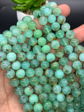 Chrysoprase Round Beads • 8 mm Size • Code #08 • AAA quality • Green Color • Length 40 Cm • Natural Chrysoprase beads • Origin Australia
