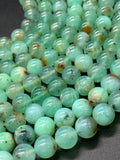 Chrysoprase Round Beads • 8 mm Size • Code #08 • AAA quality • Green Color • Length 40 Cm • Natural Chrysoprase beads • Origin Australia