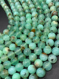 Chrysoprase Round Beads • 8 mm Size • Code #08 • AAA quality • Green Color • Length 40 Cm • Natural Chrysoprase beads • Origin Australia