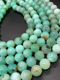 Chrysoprase Round Beads • 11 mm Size • Code #09 •  AAA quality • Length 40 Cm • Natural Chrysoprase beads • Origin Australia